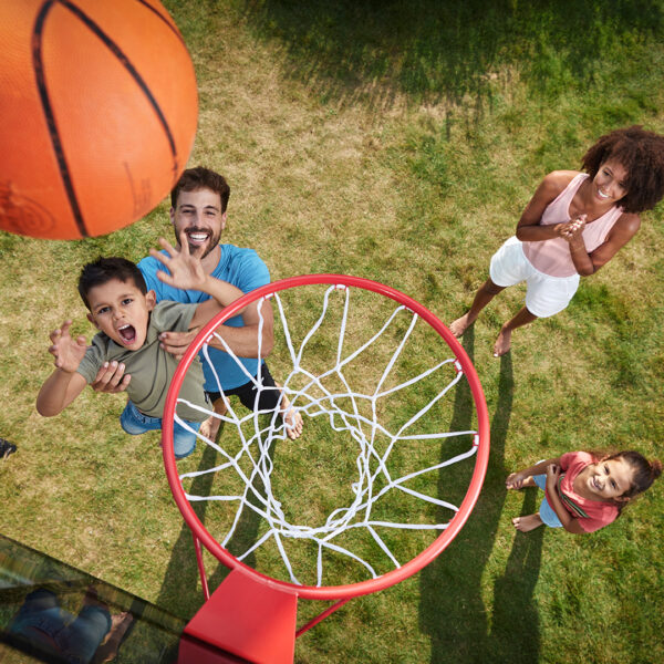 Oboustranný basketbalový koš na trampolíny BERG a děti