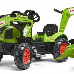 AKCE - FALK Šlapací traktor 2040N Claas Arion 410 s nakladačem, rypadlem a vlečkou